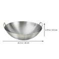 thumbnail image 2 of RENACLIPY Stainless Steel Round Bottom Stir Fry Pan for Home Cooking, Ideal for Potatoes and More, 1 Set, 2 of 6