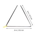 thumbnail image 2 of HOOWIFFY 1Set Yellow Triangle Iron Music Instrument for Playing and Developing Musical Ability, 2 of 7