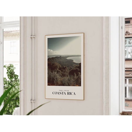 Costa Rica Travel Modern Vintage Coastal Wall Art Print Unframed Paper Poster 8x10in