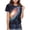 Multicolor A5, variant on Tshirts for Girls Galaxy Printed Crewneck Pullover Tops Fashion Loose Short Sleeve Shirt Size 3-14