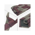 thumbnail image 3 of INSPIRE CHIC Men's Stripe Texture Contrast Color Formal Neckties Wedding Dark Red Brown, 3 of 4
