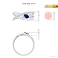 thumbnail image 4 of ANGARA Natural Criss Cross Pear Shaped Tanzanite Ring with Diamond Accents in 14K White Gold for Women (Size-5x3mm) | December Birthstone, Anniversary, Jewelry Gift for Women | Natural Tanzanite Ring, 4 of 9