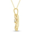 thumbnail image 2 of AFFY White Cubic Zirconia Mom Heart Pendant Necklace 14k Yellow Gold over Silver, 2 of 5