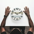 thumbnail image 4 of Oliegs Style Wall Clock For Living Room Bedroom 24 Hour Display Modern Density Board Hanging Clock With Design, 4 of 5