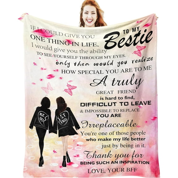 Best Friend Birthday Gifts for Women Unique for Women Birthday Gifts for Best Friend Women Gifts for Bestie for Women Birthday Female Blankets 60x50