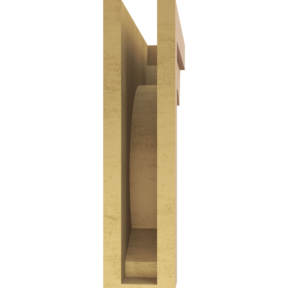 6"W x 24"D x 24"H Thin Emerson Rough Cedar Woodgrain TimberThane Corbel, Primed Tan
