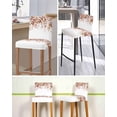 thumbnail image 5 of Brown Leaves Bar Stool Covers Set of 4, Summer Botanical Stretch Washable Bar Chair Covers with Backs, Removable Pub Counter Height Chair Cover for Kitchen Dining Room Cafe Watercolor Weeping, 5 of 7