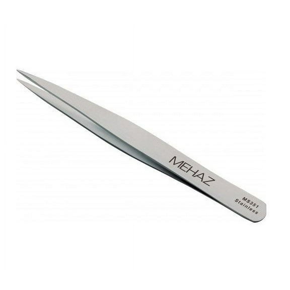 351 , Mehaz Flawless Point Tweezer, hair scalp beauty - Pack of 3 w/ Sleek 3-in-1 Comb/Brush