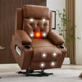 thumbnail image 2 of EuKer Recline Chair Electric, 22.8" Seat Width Lift Chair for Elderly with Heat and Massage, Brown, 2 of 8