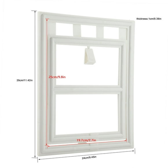 Vintage Plastic Dog Door With Locking Pet Security Flap Screen Window Gate Medium Flap Opening 2 Colors And Sizes Selection