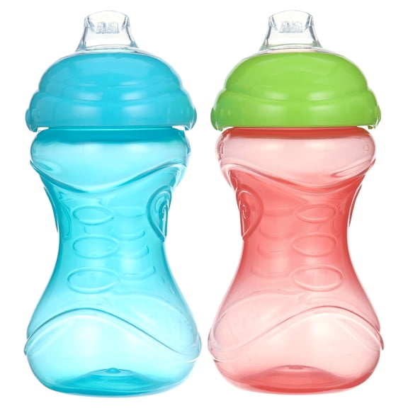 Nuby 2 Pack 10 oz. Clik-it Cup with Silicone Spout (Color Options)