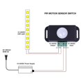thumbnail image 4 of LAICAIW 2 Pack 6A DC 12V 24V PIR Motion Sensor,LED Motion Sensor Switch Body Infrared Motion Sensor Detector Inductor Switch for Timer Function Sign Control PIR Controller LED Strips Lighting, 4 of 6