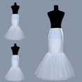 thumbnail image 2 of Enagua nupcial de sirena grande, accesorios para vestido de novia, falda, Material elástico, corsé de malla dura y aros, blanco, 2 of 5