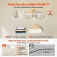 thumbnail image 2 of Set of 2 Wall Mounted Wire Shelves for Closet and Pantry, 3 ft Carbon Steel Racks, 2 of 5