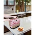thumbnail image 3 of Hello Spring Toaster Cover 4 Slice, Large Kitchen Appliance Covers, Pink Tulip Flowers Farmhouse Buffalo Plaid Wooden Toaster Oven Cover with Loop, Bread Machine Cover Polyester Dust Cover Protection, 3 of 4
