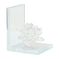 thumbnail image 4 of Sagebrook Home Set Of 2 Crystal Lotus Bookends, Rainbow, Novelty, Glass, Glam, 4"L X 4"W X 6.5"H, Solid Color, 4 of 7