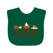 Inktastic I'm Just Here for the Food Boys or Girls Baby Bib