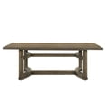 thumbnail image 5 of Classic Design 7pc Dining Set Durable Trestle Base Table and Solid Wood 6 Chairs Durable Frame Wooden Dining Furniture, 5 of 7
