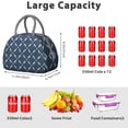 thumbnail image 4 of Geometric Plaid Lunch Tote – Abstract and Moroccan-Inspired Checkered Pattern, Insulated and Reusable Lunch Box with Fashionable Flair, 4 of 6