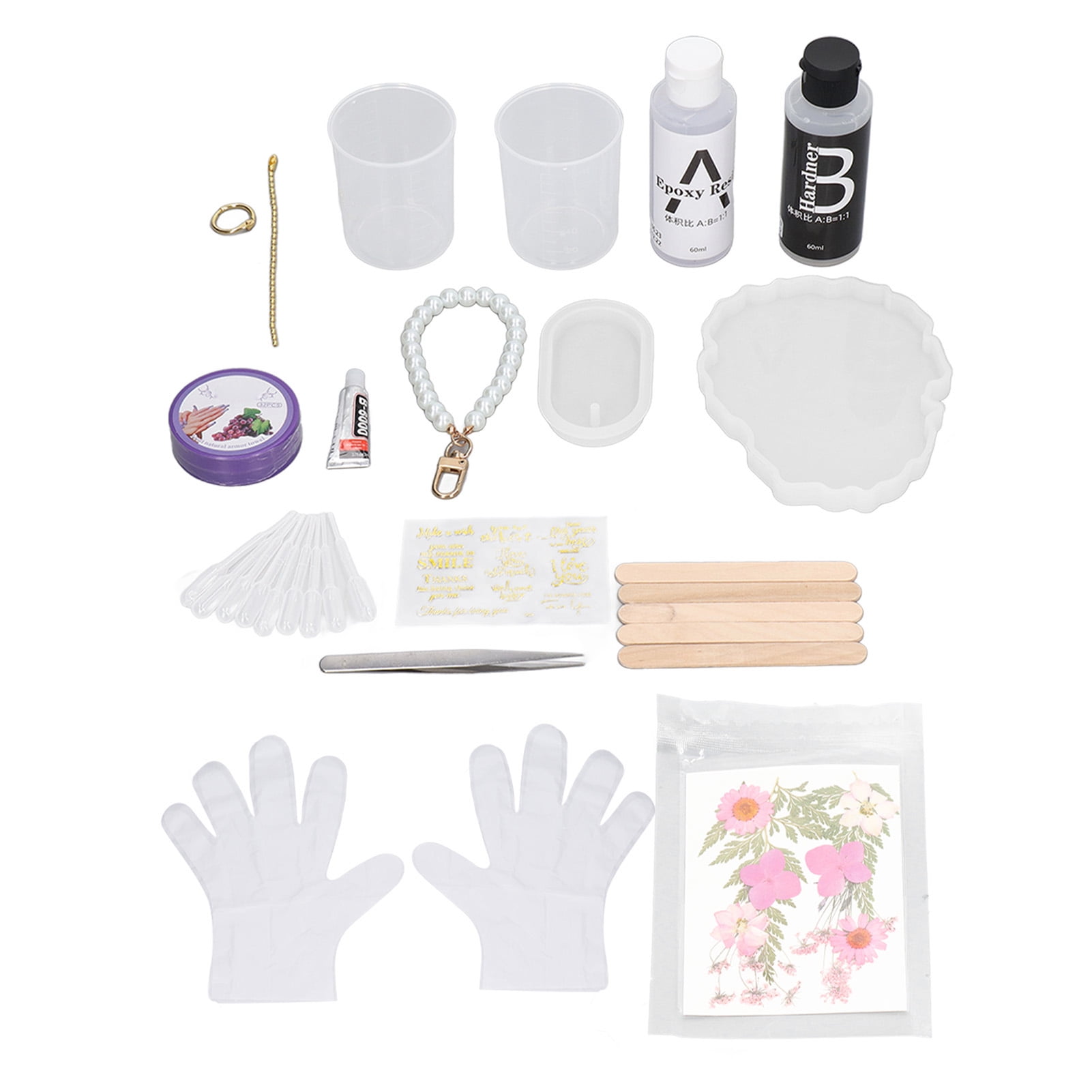 Fyydes Epoxy Resin Coaster Kit DIY Handcraft Reusable Silicone Flower