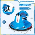 thumbnail image 3 of Costway 12V Bumper Car for Kids Toddlers Electric Ride On Car Vehicle with 360° Spin Blue, 3 of 11