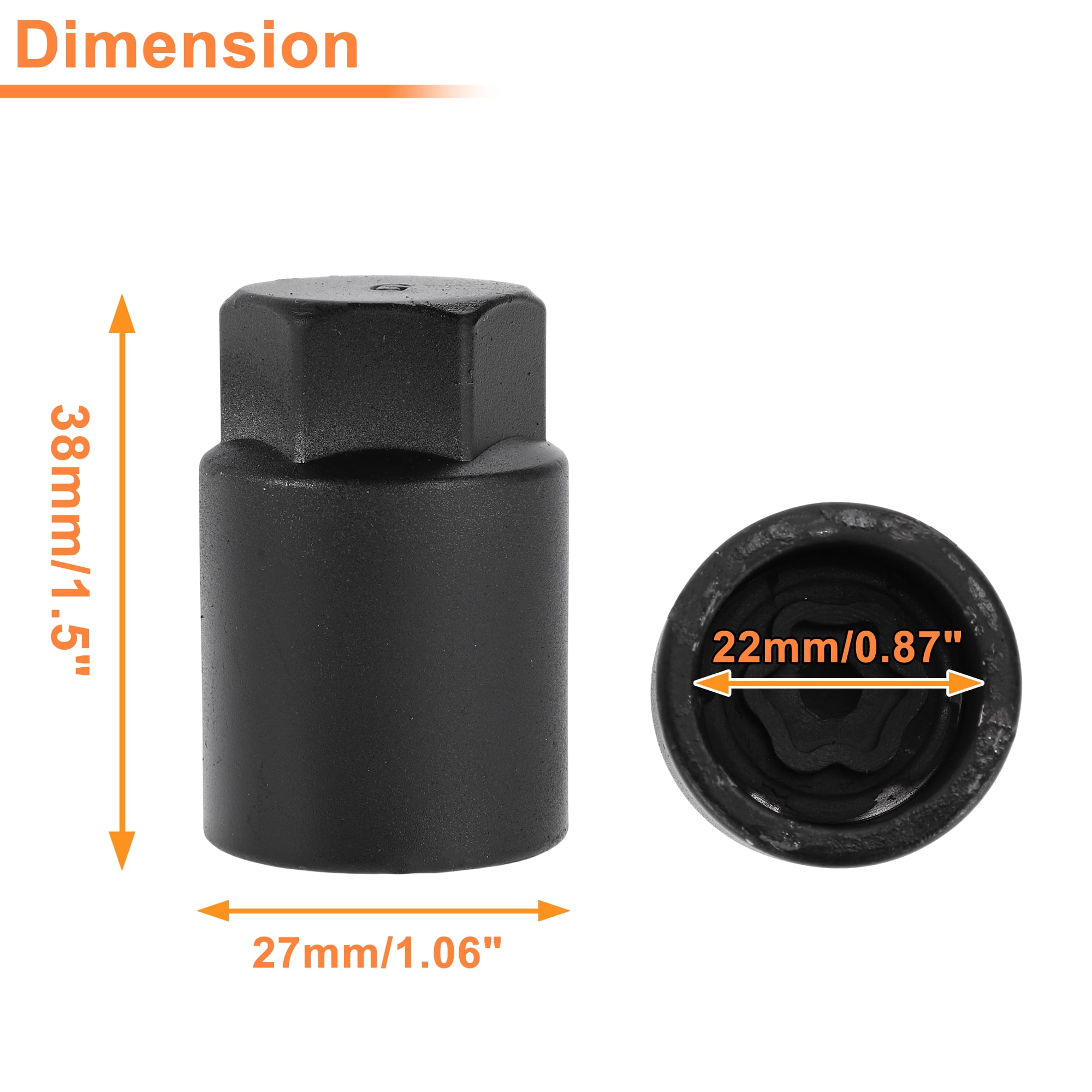 Unique Bargains Wheel Lock Lug Nut for Toyota Anti-Theft Key Socket Black G