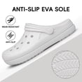 thumbnail image 5 of YHOON Unisex Garden Clogs Sandals Non-Slip Clogs Slippers Sandals for Women and Men Lightweight Comfort Water Shoes White Size 17 Women/16 Men, 5 of 7