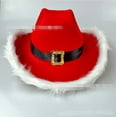 thumbnail image 2 of Beugl Cowgirl Hat Clearance, Christmas Hat with Led Lights Cowboy Hat Western Cowboy Red Hat Santa Trimmed Lights Hat Cowboy Hats for Women Cowboy Hat Men, Hats for Men Red One Size, 2 of 7