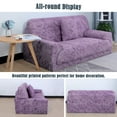 thumbnail image 3 of PiccoCasa 2 Seater Sofa Slipcover Ink Painting Printed Couch Cover, 57"-72", Pale Purple, 3 of 6