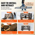 thumbnail image 4 of Pop Up Gazebo Tent 12.5x12.5FT, 6 Sided Screen Tent with Privacy Cloths & Mesh Windows, Quick Set Camping Canopy Sun Shelter, Waterproof Brown, 4 of 7