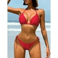 thumbnail image 4 of BUTYKENNI Women's Swimsuits String Bikinis for Women Triangle Bikini Thong Red, 4 of 6