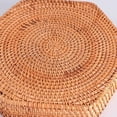 thumbnail image 3 of Hand-Woven Bread Rattan Basket, Wicker Basket Tray, Hexagonal Storage Tray, 3 of 4
