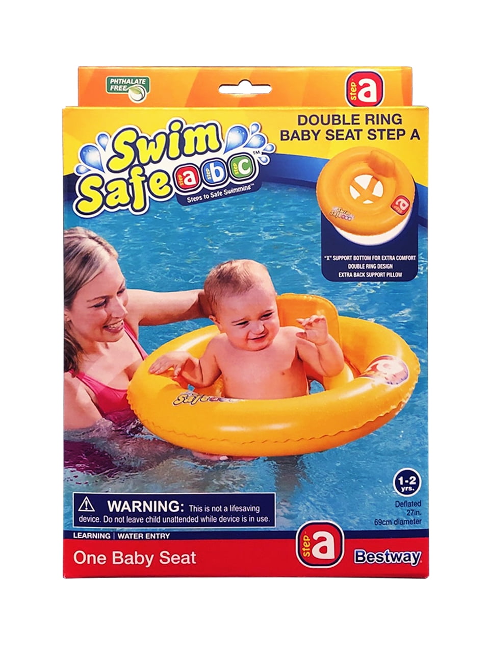 Details about   Fisher-Price Swim Safe Triple Ring Baby Seat Step A NIB Ages 0-1 Helps Kids Swim