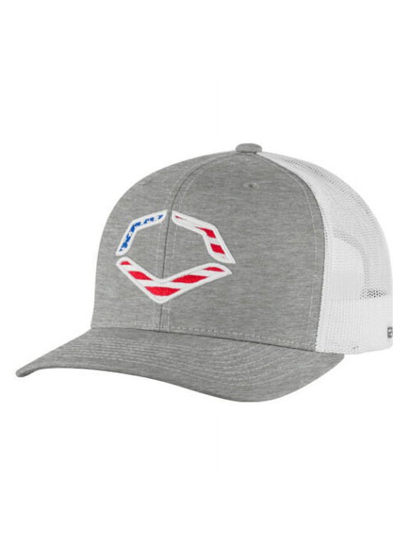 USA Snapback Trucker Baseball Cap Grey/White One Size Fits Most