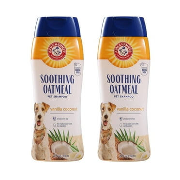 Arm & Hammer for OIF8 Pets Soothing Oatmeal Pet Shampoo Moisturizing Dog Shampoo with Gentle Cleansing Formula Vanilla Coconut, 20 Ounces Shampoo for Pets (Pack of 2)