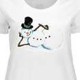 thumbnail image 4 of Inktastic Sassy Snowman in Top Hat Women's Plus Size T-Shirt, 4 of 5