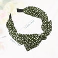 thumbnail image 5 of Unique Bargains Leopard Spot Wide Bow Headbands Fashion Hair Hoop Green with Bow Knotted for Girl Women, 5 of 7