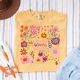 thumbnail image 2 of Retro Boho Trendy Shirt - Happiness Blooms From Within Flowers Shirt - Aesthetic Blossom Tee & #631, 2 of 6