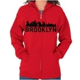 thumbnail image 3 of Brooklyn NYC Skyline New York City NY Zip Up Hoodie Men's Women's Brisco Brands S, 3 of 6