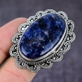 thumbnail image 2 of Natural Sodalite Gemstone Handmade 925 Sterling Silver Jewelry Ring Size 8, 2 of 2