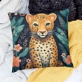 thumbnail image 2 of BANET Square Velvet Throw Pillow Covers Cute Grass Branches Leaves Soft Trim Cushion Cover for Bed Sofa Coffee Shop Chair Decoration 18x18in, 2 of 5