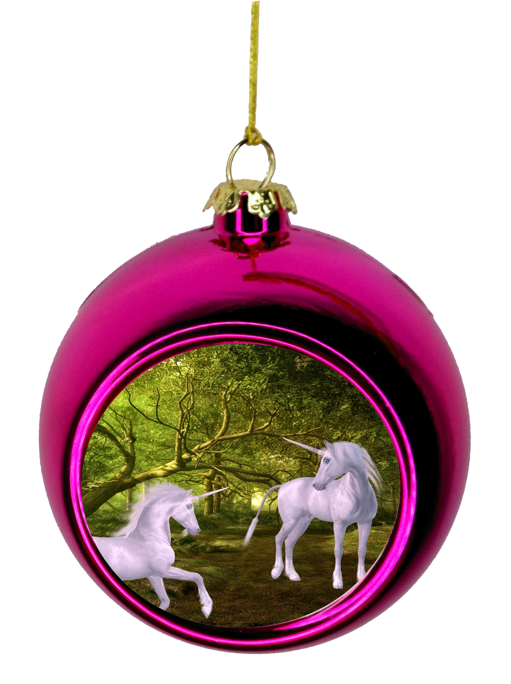 Unicorn Ornament Christmas Unicorns in the Forest Christmas Ornaments ...