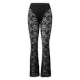 thumbnail image 5 of Women's Casual Pants High Waisted Stretchy Leggings With Lace Cutout Design For Party Workout Night Out Comfortable Everyday Wear, 5 of 6