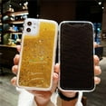 thumbnail image 5 of Liquid Glitter Case Compatible with iPhone 11, Hard Back Colorful Bling Quicksand Phone Case (Gold & Stars, iPhone 11), 5 of 13