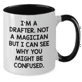 thumbnail image 2 of Unique Gifts for Drafter, Funny Two Tone Coffee Mugs from Friends, Family, or Coworkers for Father's Day - I'm A Drafter. Not A Magician, 2 of 4