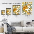 thumbnail image 3 of Artery8 Sleeping Orange Tabby Cat Lover Bright Floral Living Room Extra Large XL Wall Art Poster Print, 3 of 3