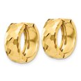 thumbnail image 2 of 14K Yellow Gold Faceted & Polished Hinged 6mm Hoop Earrings, 2 of 4