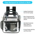 thumbnail image 2 of Mochila transparente USPECLARE, resistente al agua, para la escuela, 2 of 7