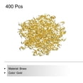 thumbnail image 3 of Uxcell 400Pcs End Cap Knot Cover 3mm Dia Clamshell Metal Plated Open Bead Tips End Caps 6mm for Jewelry Making, Gold, 3 of 4