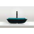 thumbnail image 2 of Arete Rectangular Tempered Glass Vessel Bathroom Sink in Blue, 2 of 6